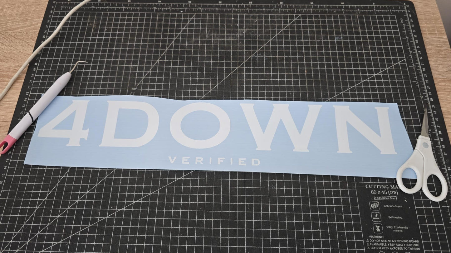 4DOWN Verified Window Banner Sticker